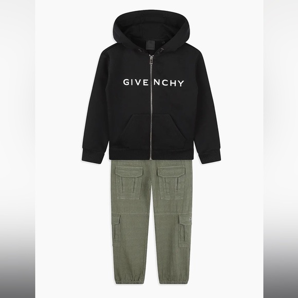 Givenchy Kids Black Zip-Up Hoodie - Picture 2 of 4